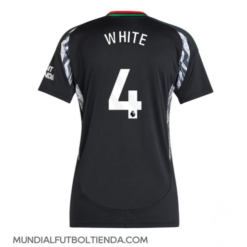 Camiseta Arsenal Ben White #4 Segunda Equipación Replica 2024-25 para mujer mangas cortas